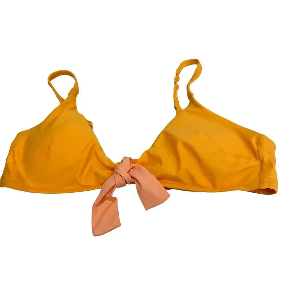 Women’s‎ aerie bikini top Tie accent. Vibrant, orange size  L  new tag.
